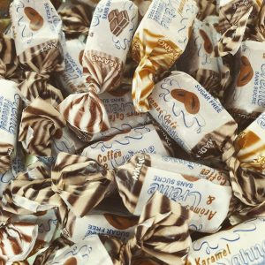 Caramel, café et chocolat