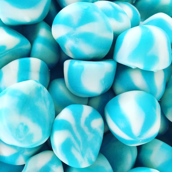 Bisous twist bleu huilé