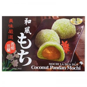 Coconut pandan mochi